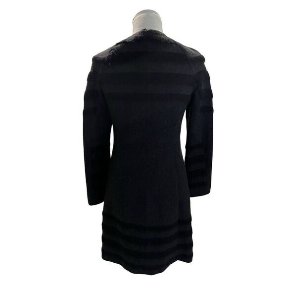 Poleci black coat jacket wool blend size 2 - Picture 2 of 11